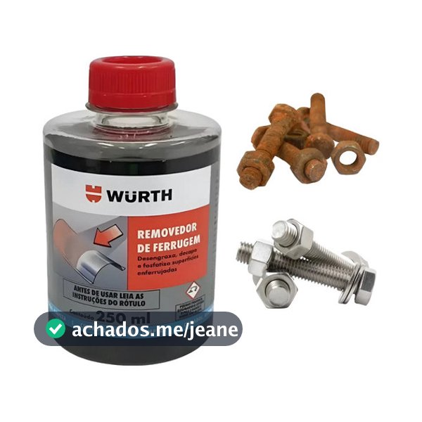 Removedor De Ferrugem Limpa Oxidação Fosfatiza Wurth 250ml