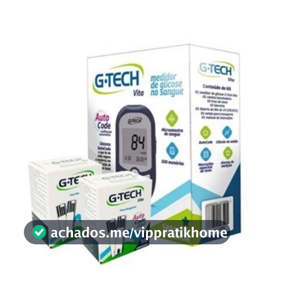 Kit Medidor De Glicose G-Tech Vita + 110 tiras
