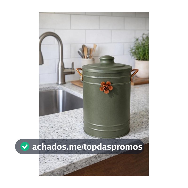 Lixeira Decorativa redonda metal Preto fosco 3 Litros de pia cozinha bancada 3 modelos