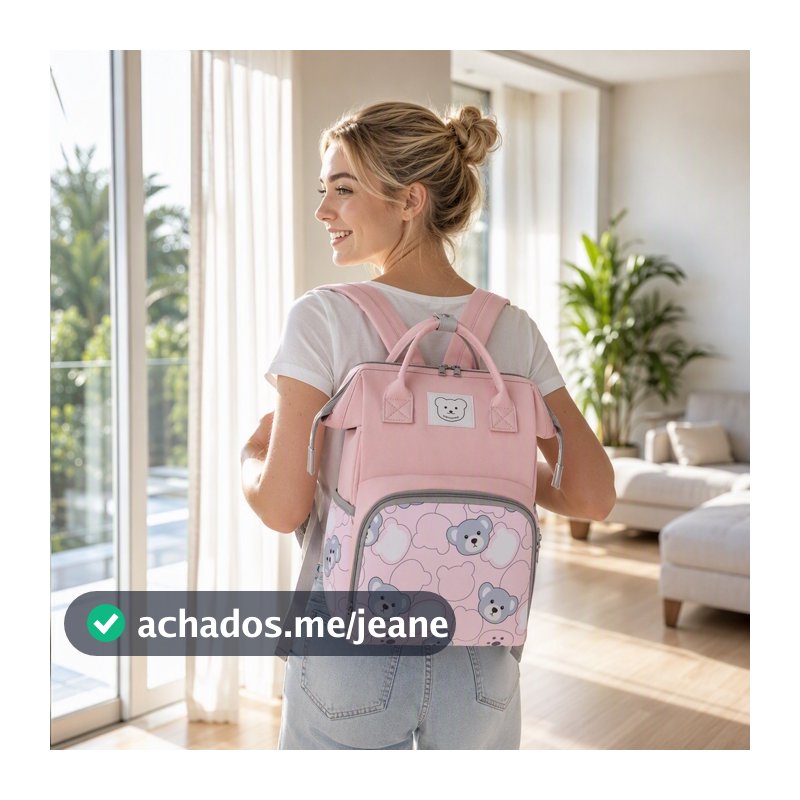 Mochila Impermeável Para Fraldas De Maternidade , Bolsa Bebê De Grande Capacidade , Suporte Garrafa Com Vários Bolsos