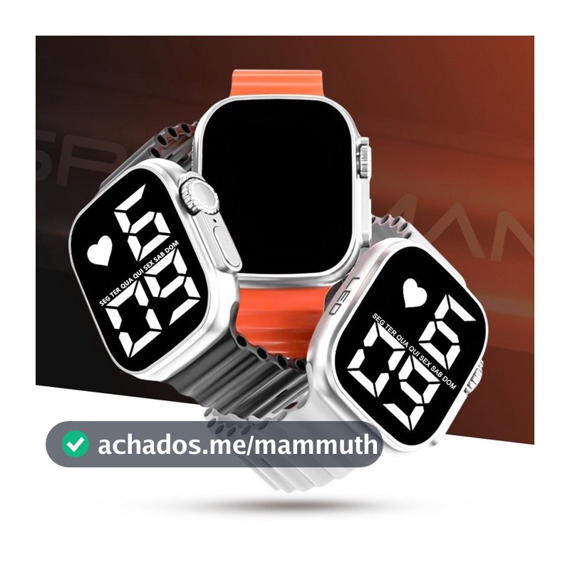 Relógio À Prova D'água LED Digital de Pulso Esportivo feminino Masculino Ultra9 Esporte Pulseira De Silicone