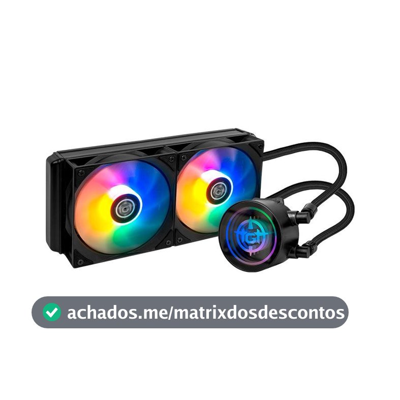 Water Cooler TGT Spartel V2, Rainbow, 240mm, Preto, TGT-SPLV240-BK01