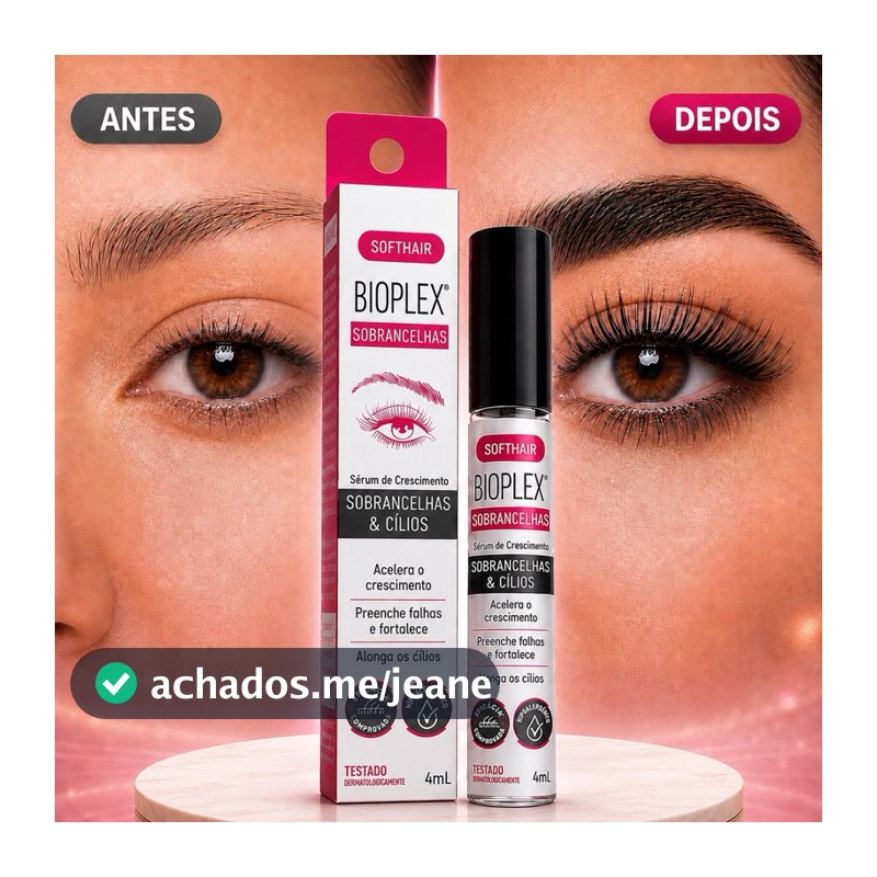 Sérum Crescimento Sobrancelhas e Cílios SoftHair Bioplex Original | Volume, Alongamento e Falhas