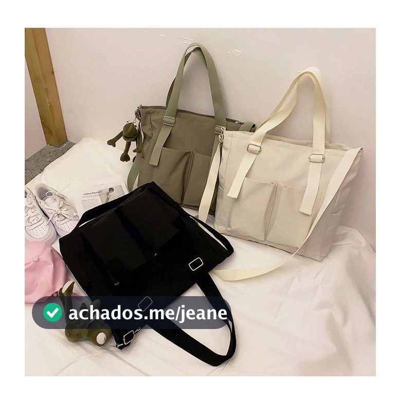 Bolsa Feminina Oxford Impermeável | Tote, Ombro e Transversal com Alta Capacidade para Faculdade e Trabalho