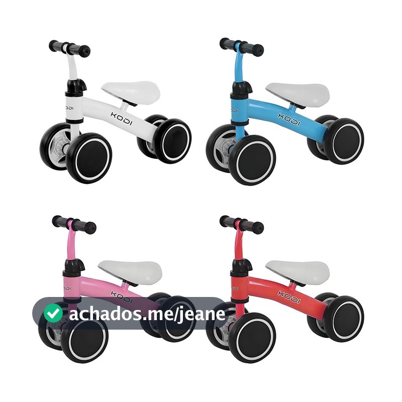 Andador/Bicicleta de Equilíbrio 4 Rodas Sem Pedal – Infantil, Estável e Seguro P14