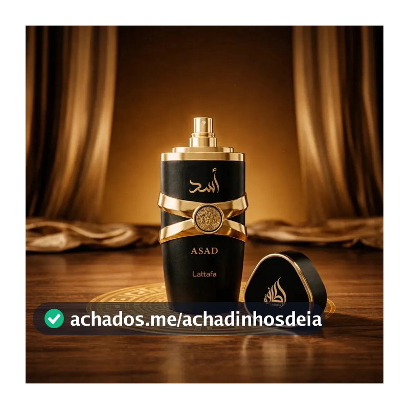 Perfume Masculino Arabe Assad Latafa Eau de Parfum 100ml - Excelente Fixação Cheiroso Dia e Noite