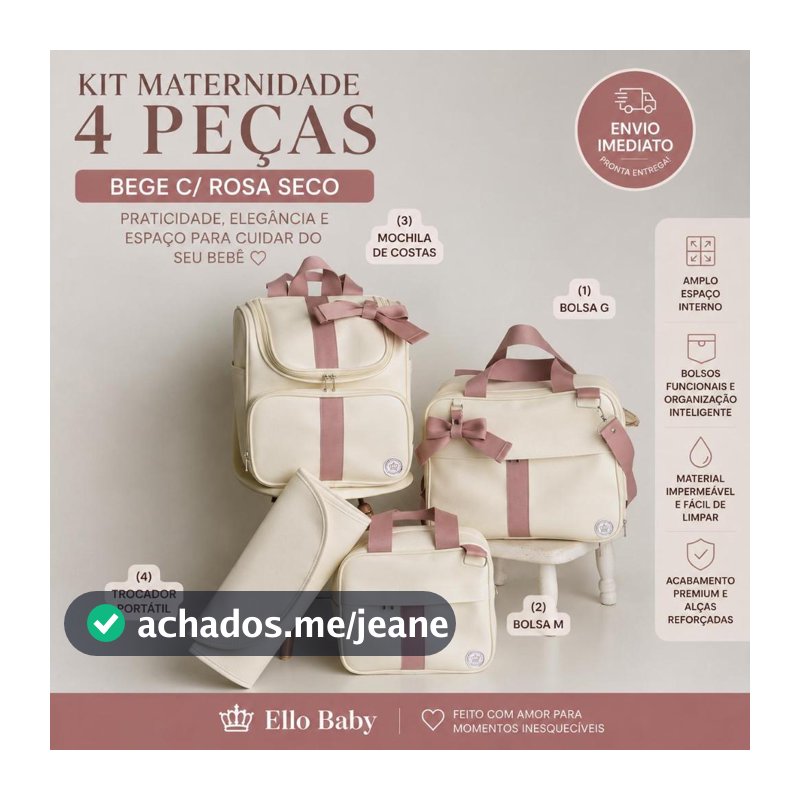 kit Bolsas Maternidade Grande Multifucional Impermeavel com compartimentos +trocador