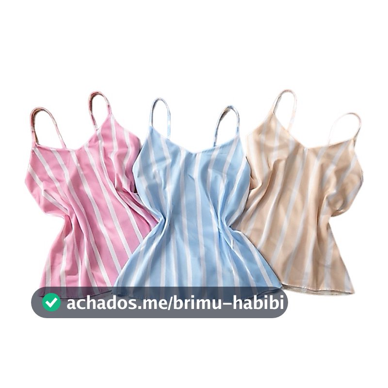 🔥 Super oferta ! Blusa Feminina Alcinha Listrada – Leve e Confortável