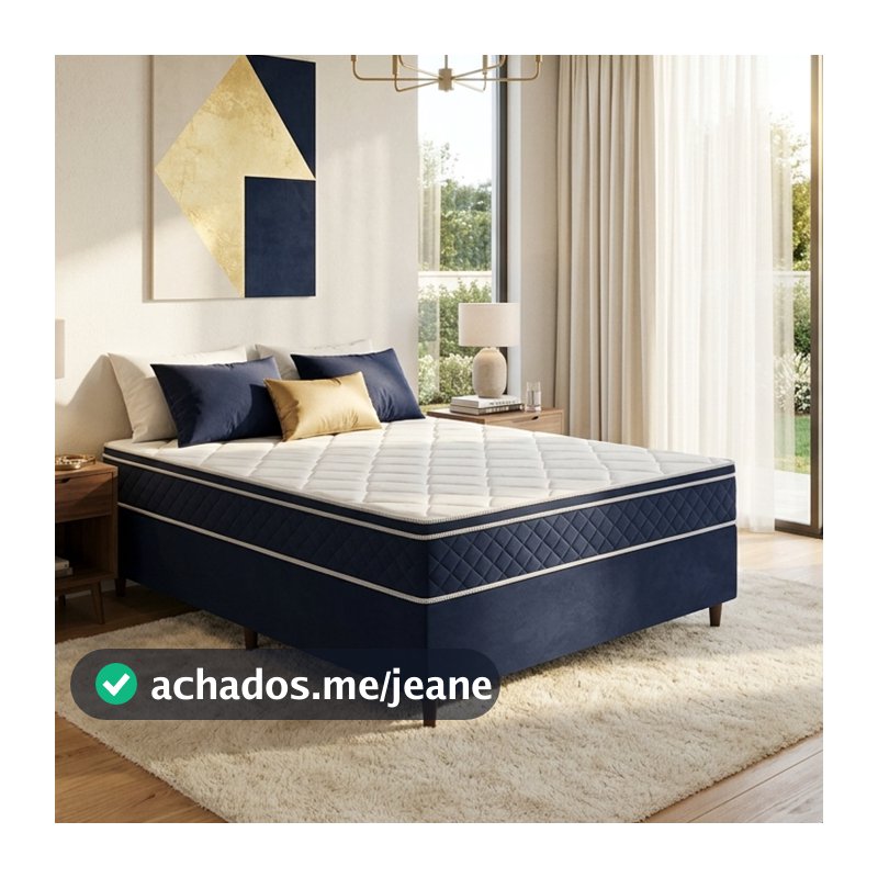 Colchão Casal D33 Magnus + Base 138x188x60 Bom Pastor
