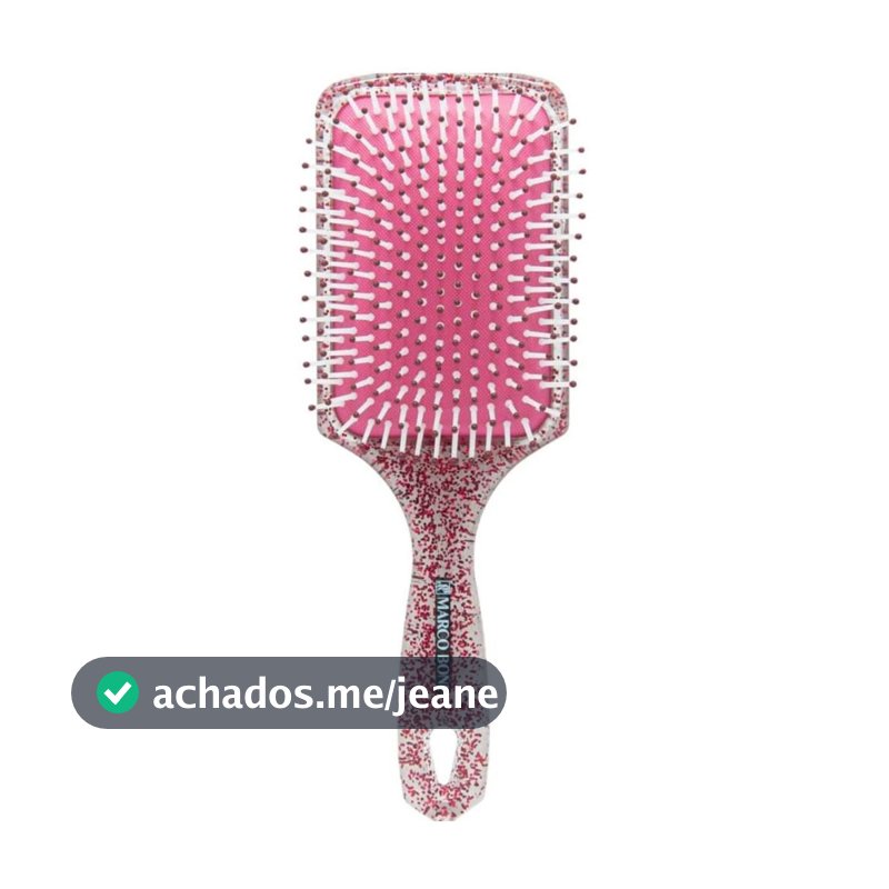 Escova Marco Boni Raquete Glitter Vermelha