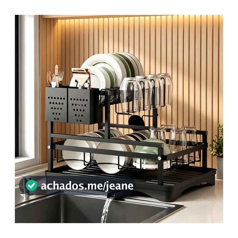 Escorredor de Louças Rack Aço Carbono Organizador Preto De alta qualidade