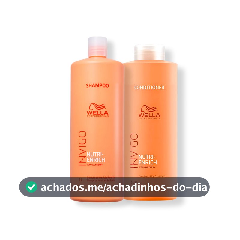 Kit Wella - Shampoo 1L e Condicionador 1L Enrich