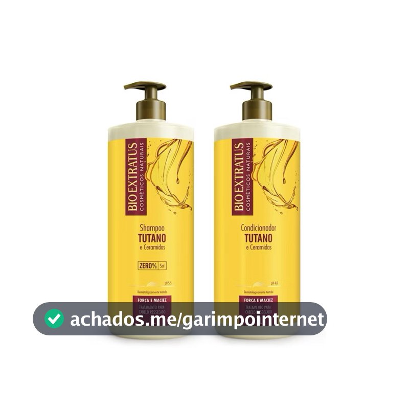 Kit Tutano Shampoo e Condicionador Bio Extratus Força e Maciez (1L)
