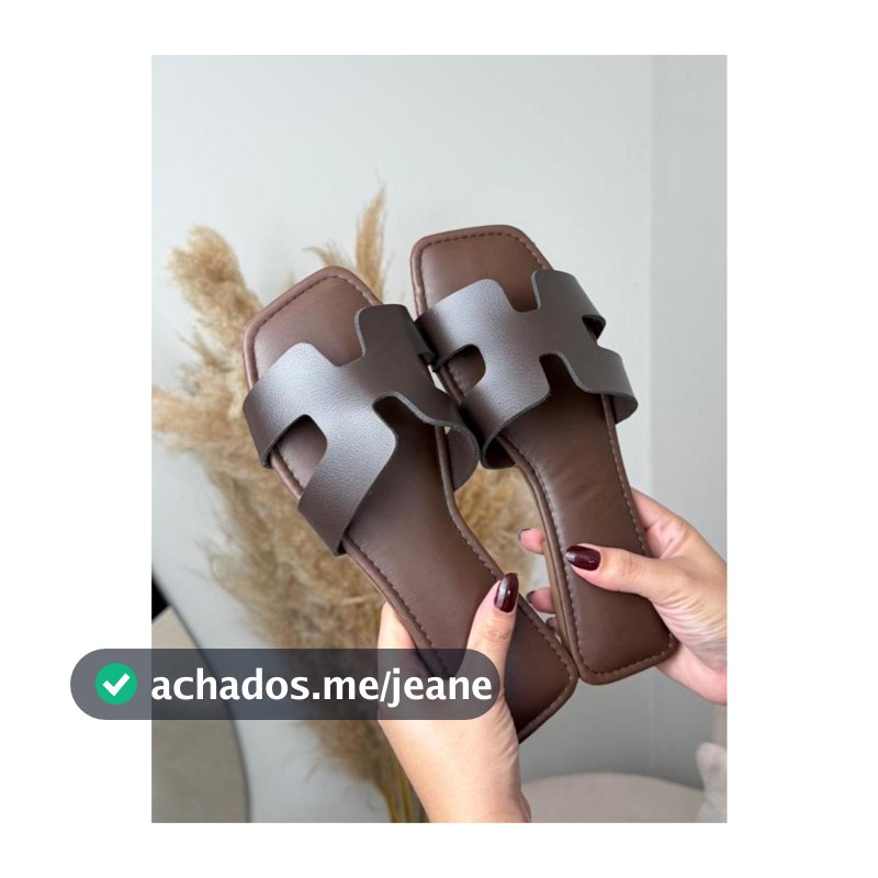Sandália rasteira feminina H chinela Flat Leve Confortável macia lançamento