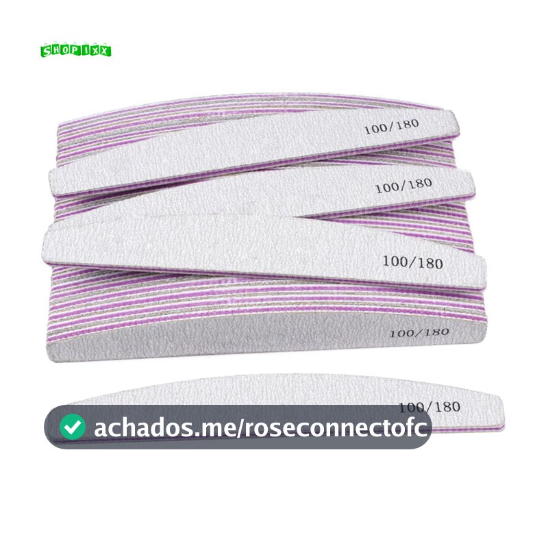 Lixas de Unha Bumerangue Lavável 100/180 Boomerang Banana Alongamento Gel Fibra