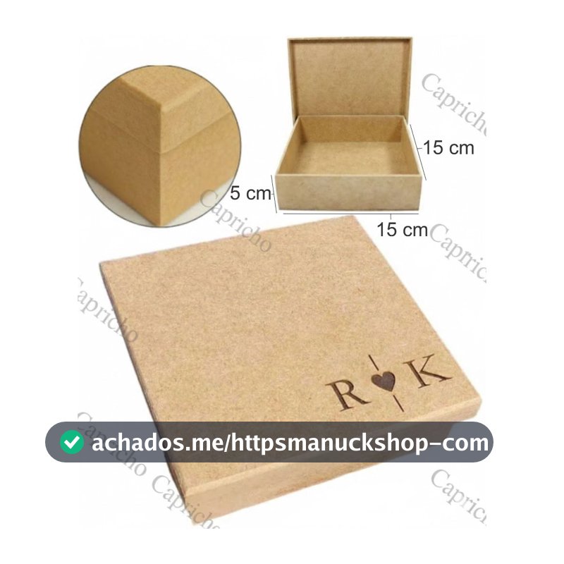 15 Caixas 15x15x5 Personalizada, Convite, Casamento com Iniciais. Art. Capricho