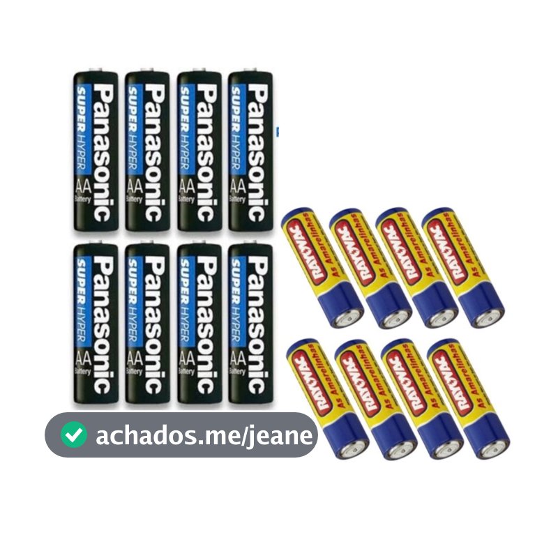 Cartela 8 Pilhas Zinco Aaa Rayovac Palito-1,5v-1,5ah