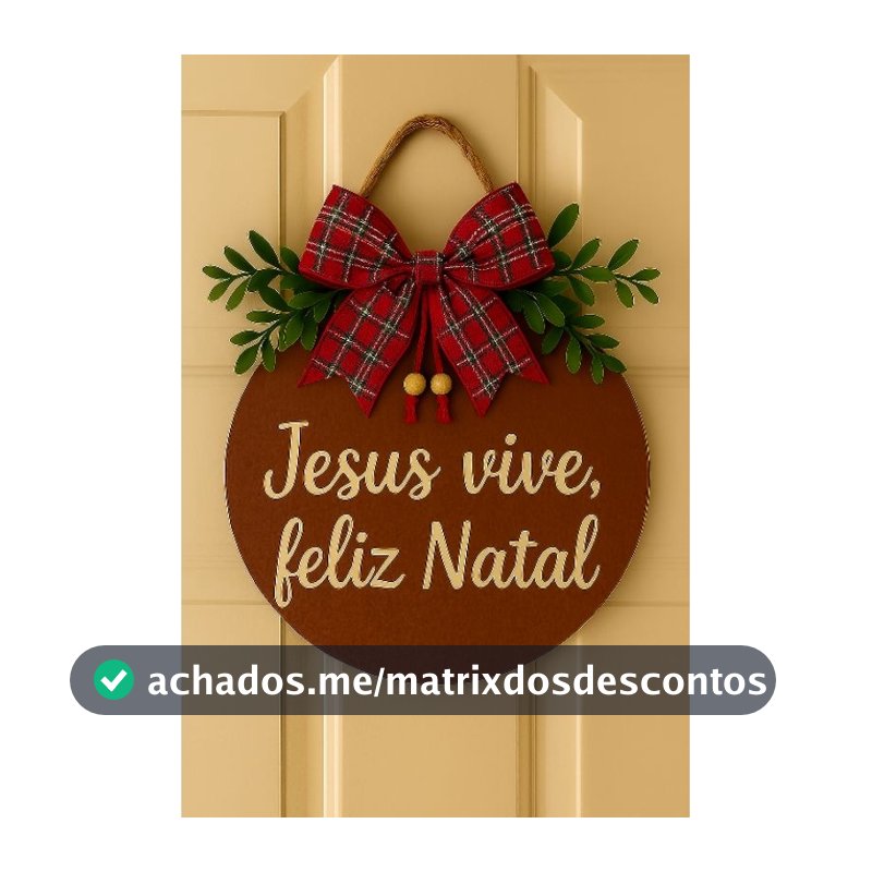 Guirlanda de Natal Jesus Vive Feliz Natal