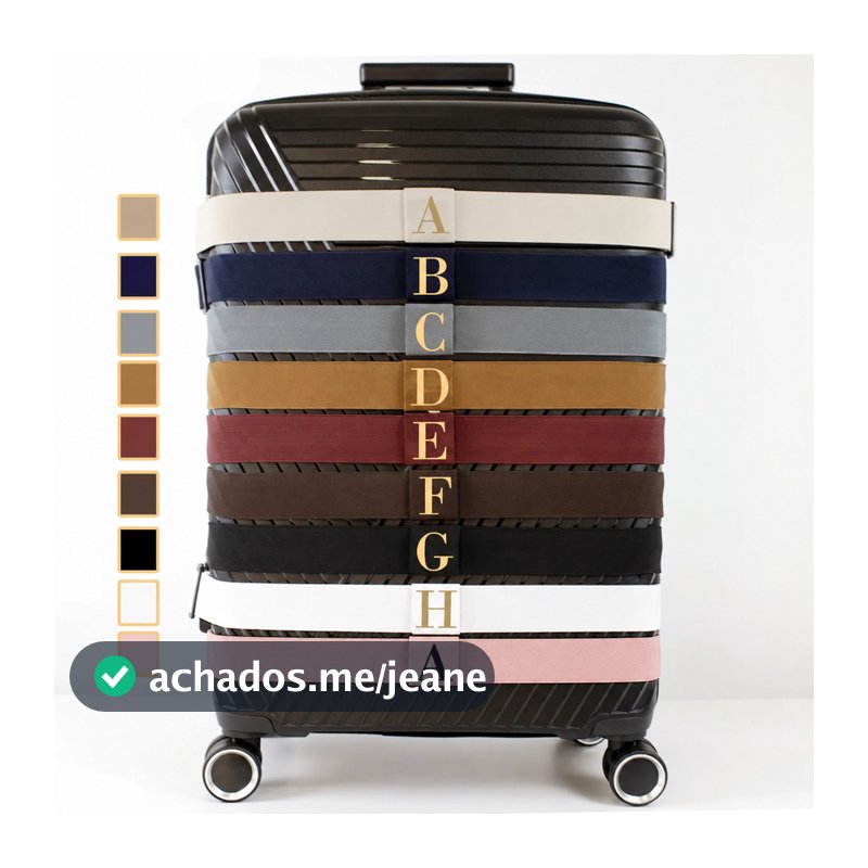 Cinta para Mala Personalizada Com A Inicial do Nome Identificadora Com Proteção Para Bagagem Extra