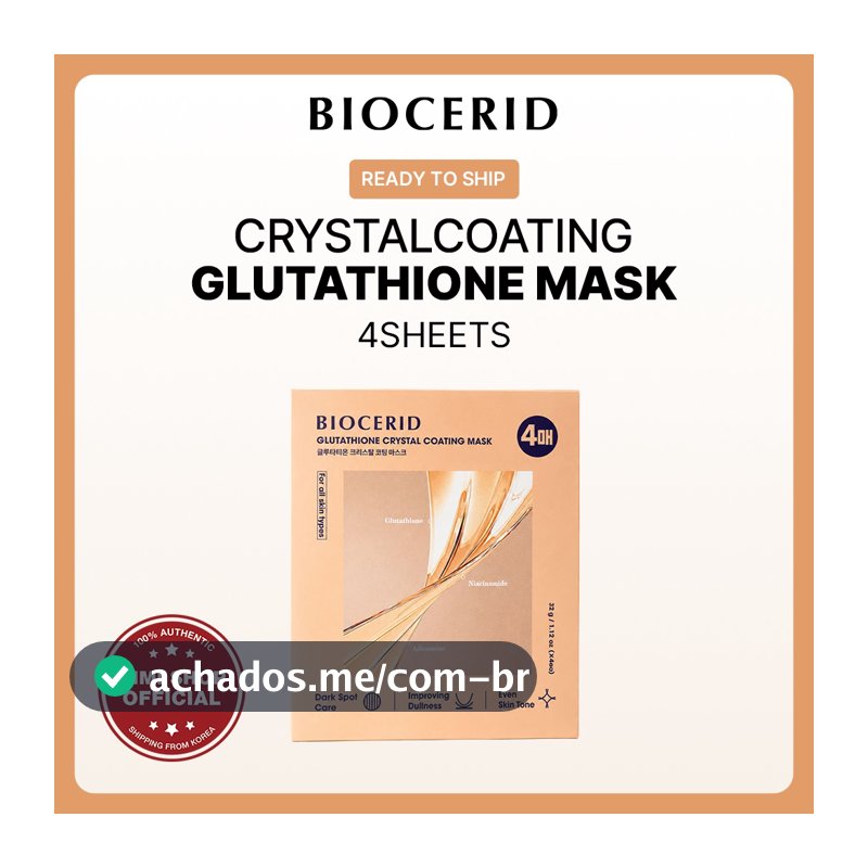 [BIOCERID] Máscara De Revestimento De Cristal De Glutationa Dormir De Hidrogel 4P