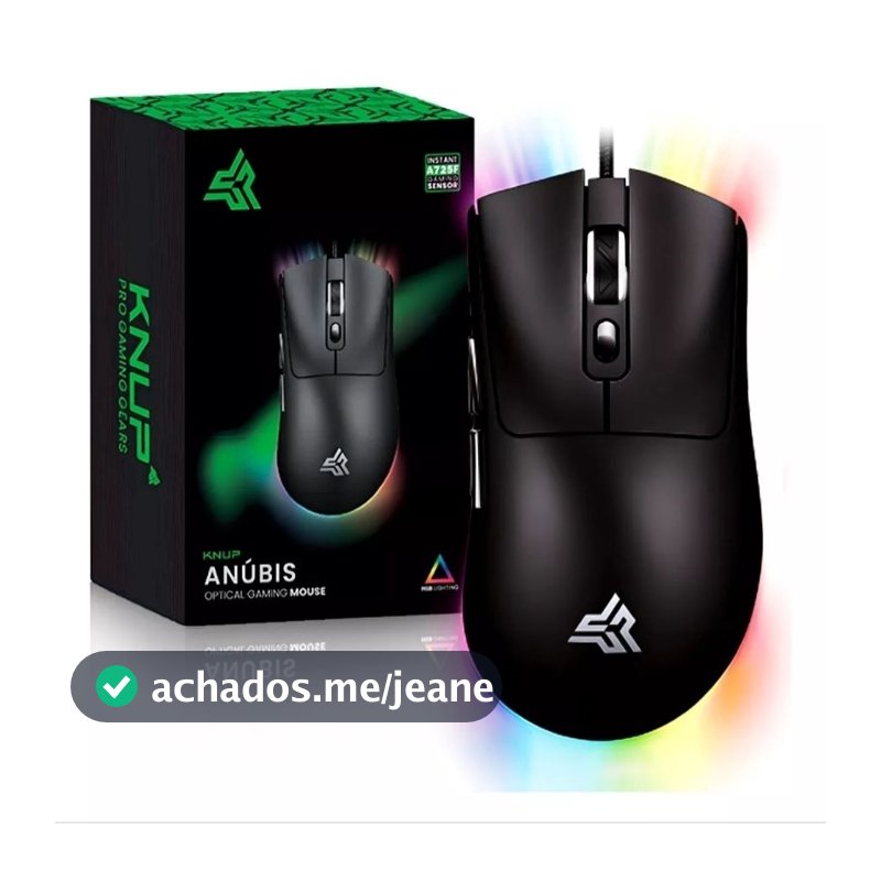 Mouse Gamer Com Fio 1.8m RGB 7200 DPI Ultra Leve Colmeia Ergonômico 7 Botões Profissional