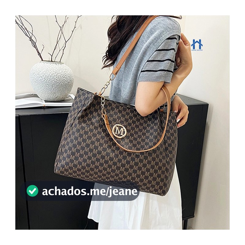 Bolsa Feminina Transversal Grande Moderna e Casual Mão e Ombro