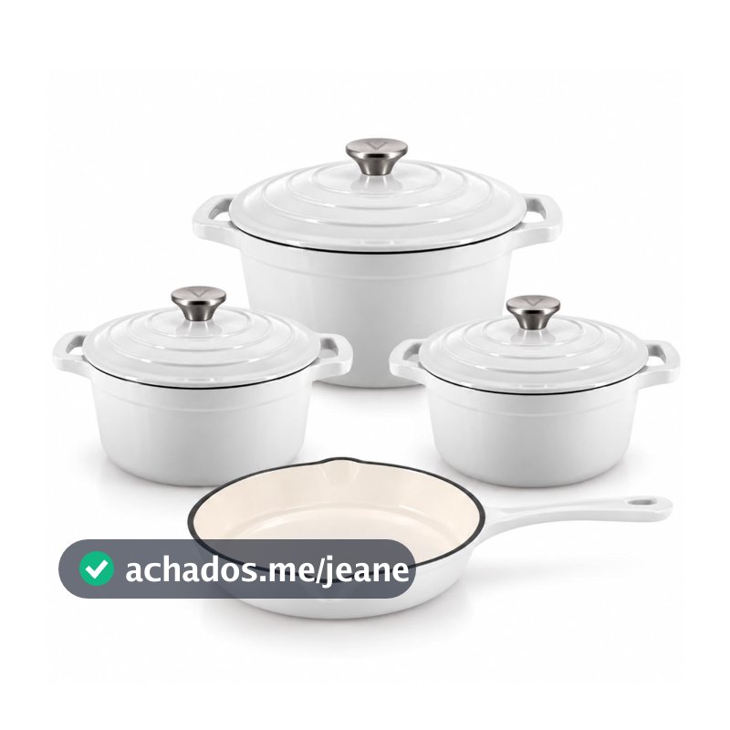 conjunto kit Jogo De Panelas  ferro fundido IMPORTADA   Fogão Indução e comum