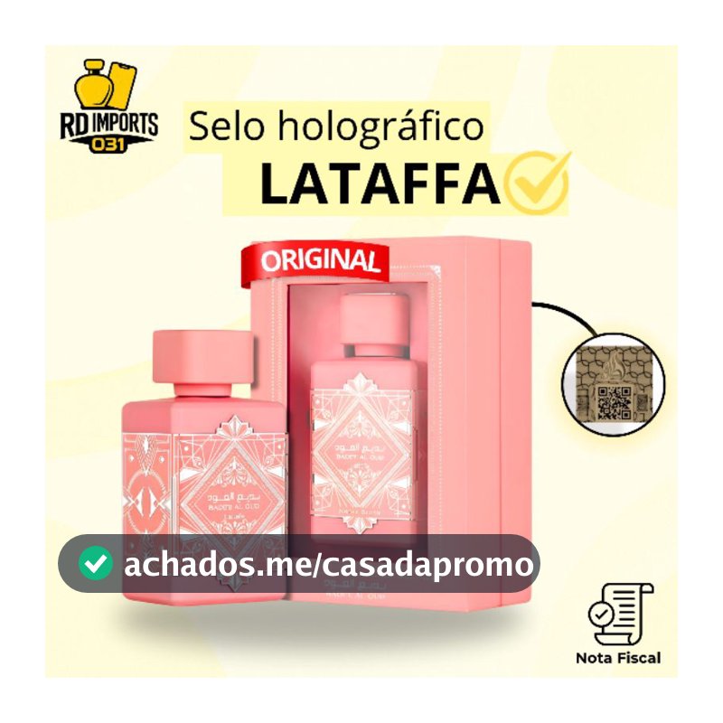 Perfume Árabe Noble Blush Lattafa Edp Feminino 100ml Original Importado com Selo Holográfico e NF