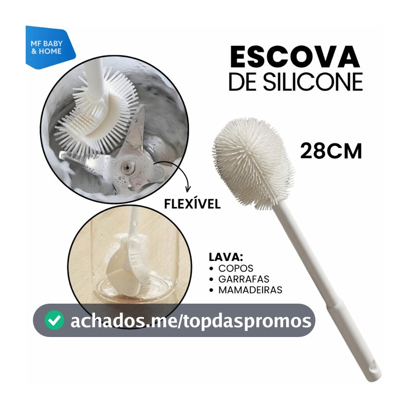 Escova de Limpeza Multifuncional Flexível Para Garrafas Mamadeiras Liquidificador De Silicone