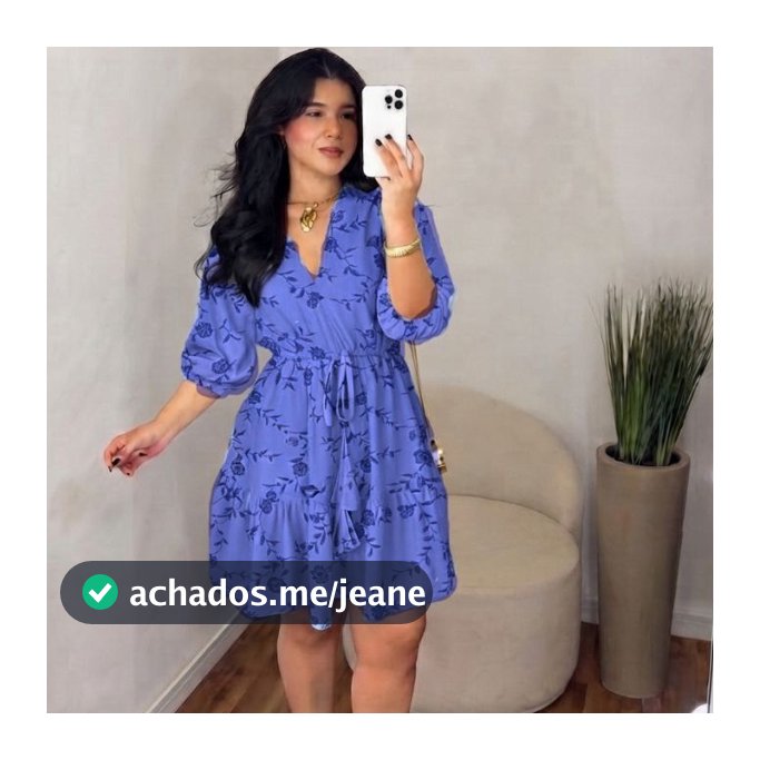 Vestido Femenino  Curto Estampa Manga longa 3/4 Novos Modelos Tamanhos M-G-GG