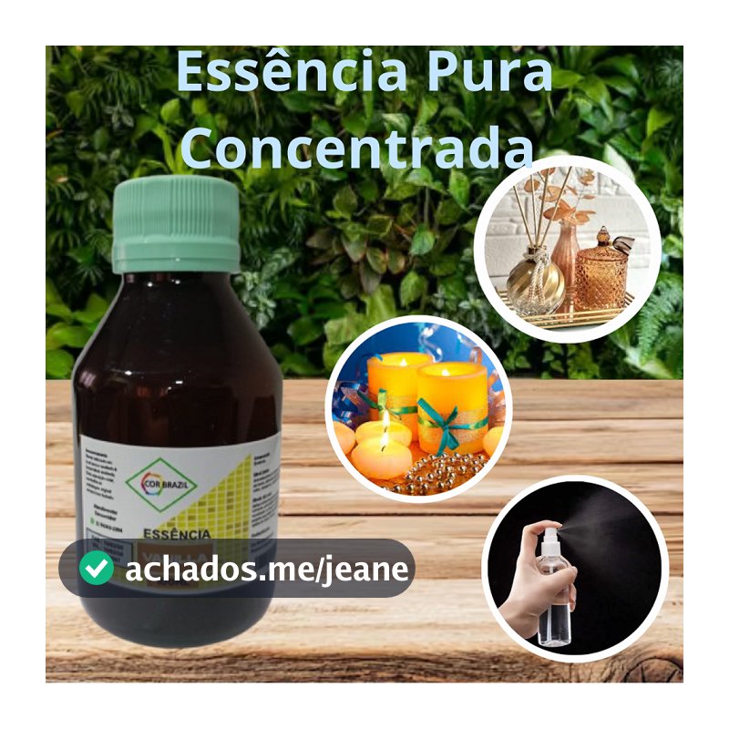 Essência Vanilla Concentrada Aromatizante velas Difusores Perfumes 100ml