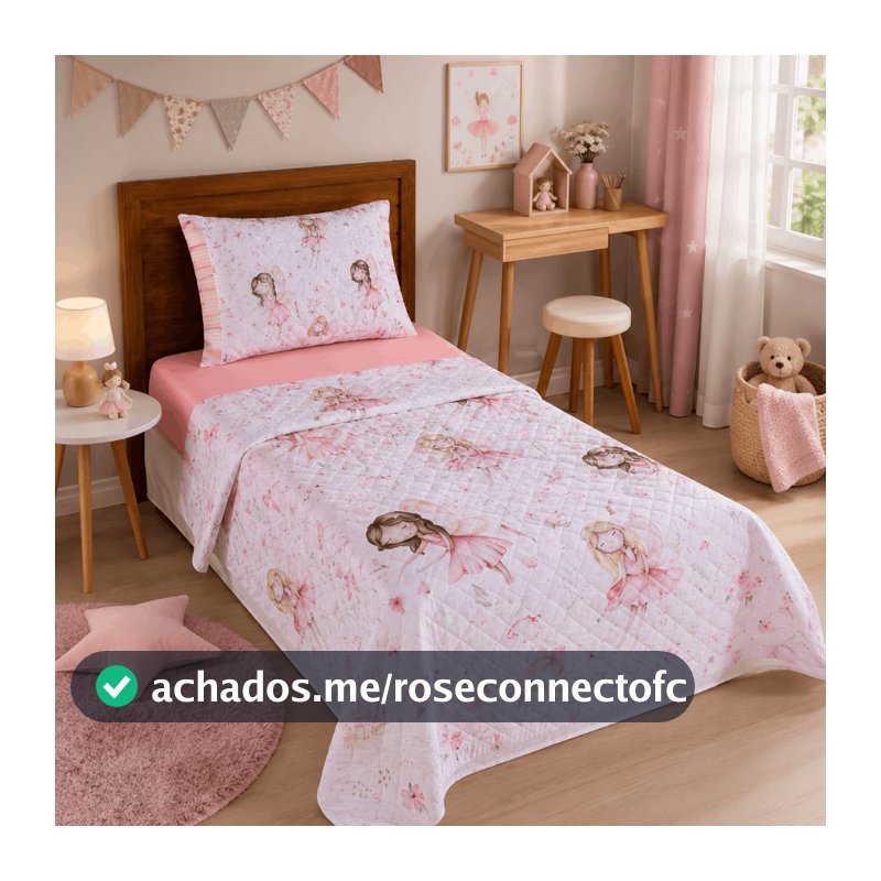 Cobre Leito Infantil 2 Peças Exclusivo Futebol/Princesa/Fada//Game/Bombeiro/Dino Menina Menino Baby