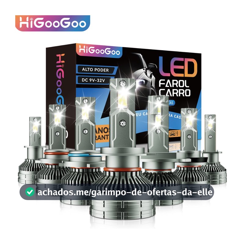 HiGooGoo G70 200W 40000LM Carro Led Lâmpadas De Farol Luz De Nevoeiro Para H1 H3 H4 H7 H11 H27 9005 9006 6500K