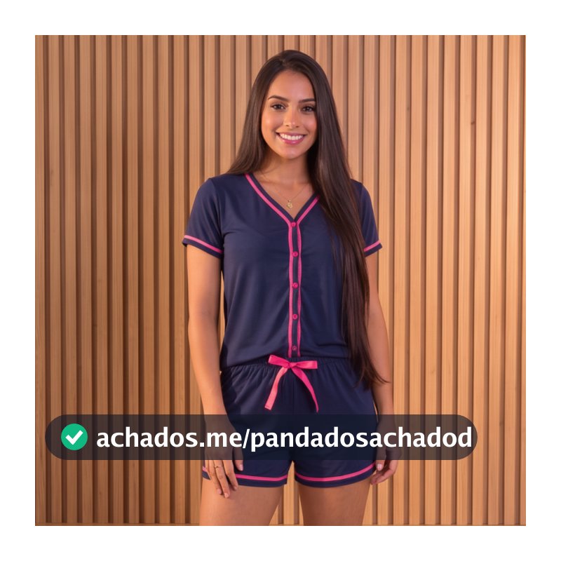 Pijama Blogueirinha Americano Feminino Shortdoll Aberto na Frente Gestante Maternidade Amamentação