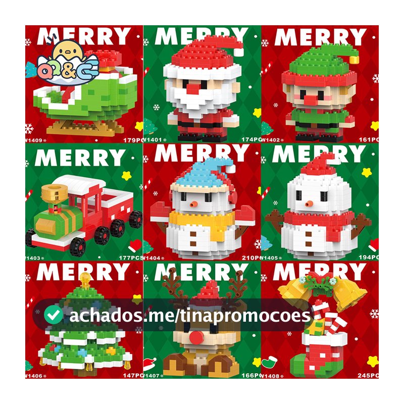 Bloco De Construção De Natal Série Papai Noel Rena Quebra-Cabeça Montagem Tijolos Decoração De Mesa Brinquedos Infantis Para O Miúdo Presente