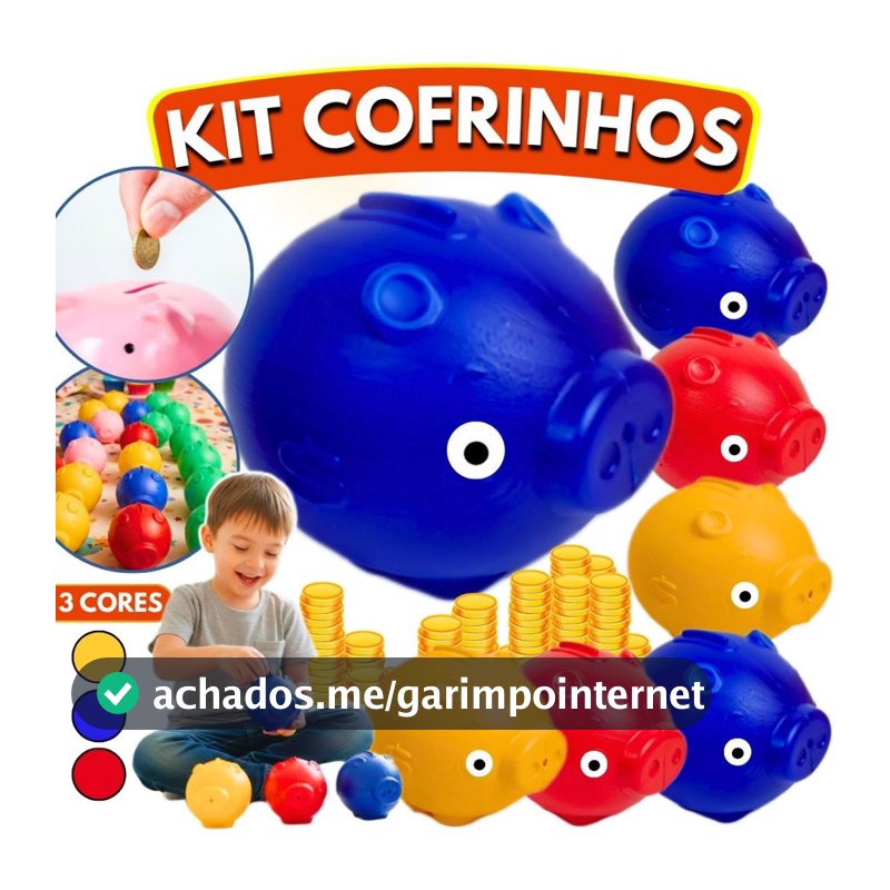 Kit Cofrinho Porquinho Cofre Brinquedo Lembrancinha Festa Aniversario Porco Festa Junina Prenda