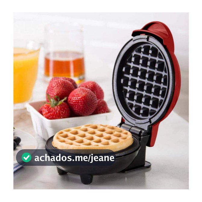 Mini Máquina de Waffles Elétrica Portátil Casa Cozinha Fazer Waffle Panquecas Automático 220V