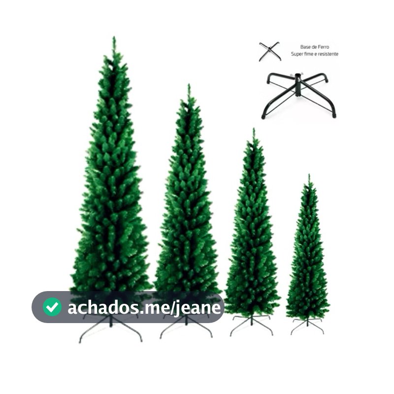 Árvores New Slim (1,20M - 1,50M - 1,80M - 2,10M - 2,40M) Árvore de Natal