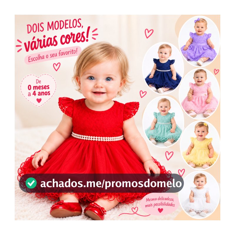 Vestido Recem Nascido à 4 Anos em Renda e Tulle Ideal Para Fotos Bebê MesVersário Batizado Natal