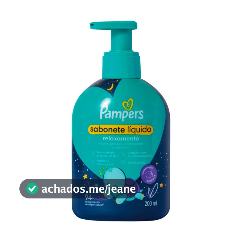 Sabonete Líquido Pampers Relaxamento da Cabeça aos Pés 200ml