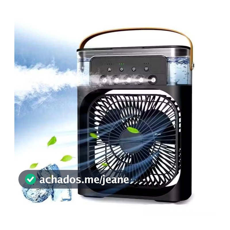 Refrigerador De Ar Ventilador Umidificador Portátil Com Led Reservatório De Água Led TIPO C USB