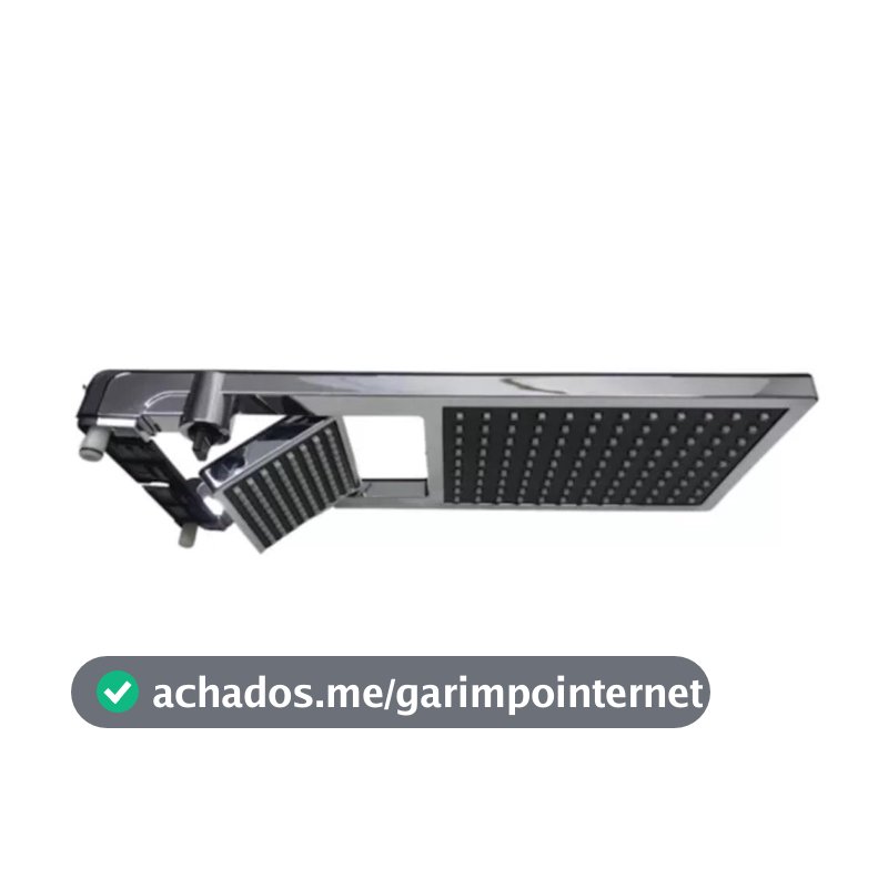 Espalhador Para Acqua Duo Preto e Cromado A-41R - Lorenzetti