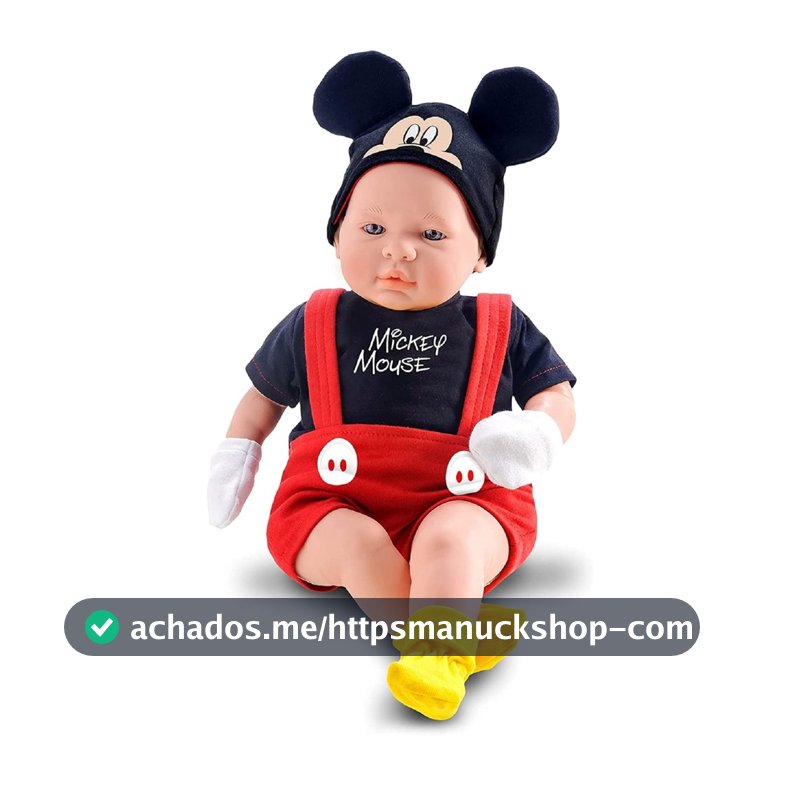 Boneco Recém Nascido Classic dolls Mickey Mouse 5161- Roma