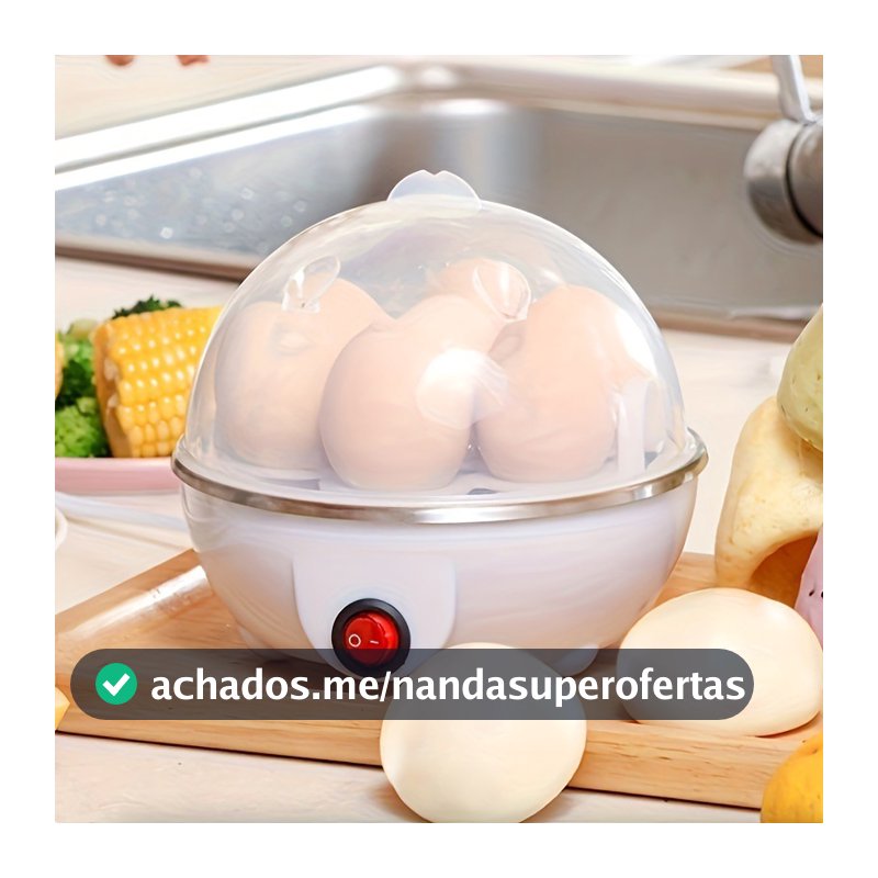 Cozedor de Ovos Elétrico Portátil Cozinha à Vapor 110V/220V Cores disponíveis （Branco Azul Rosa Amarelo）