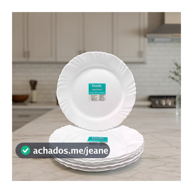 Conjunto de Pratos Rasos Nadir Opaline – Elegância e Resistência para o Dia a Dia
