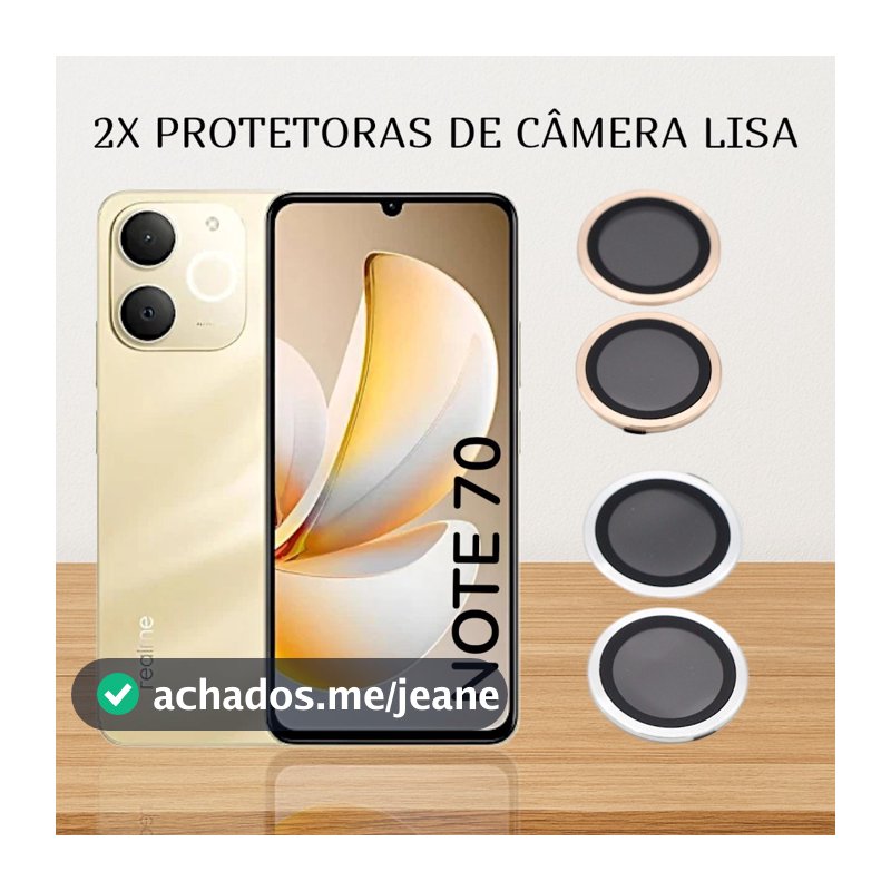 Kit 2X Protetores De Lente LIsa Compatível Para O Note 70