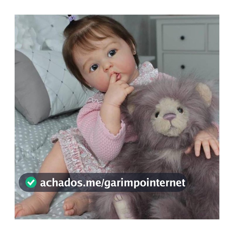 Bebê Reborn 55cm Menina Boneca Realista Olhos Castanhos Presente de Aniversário