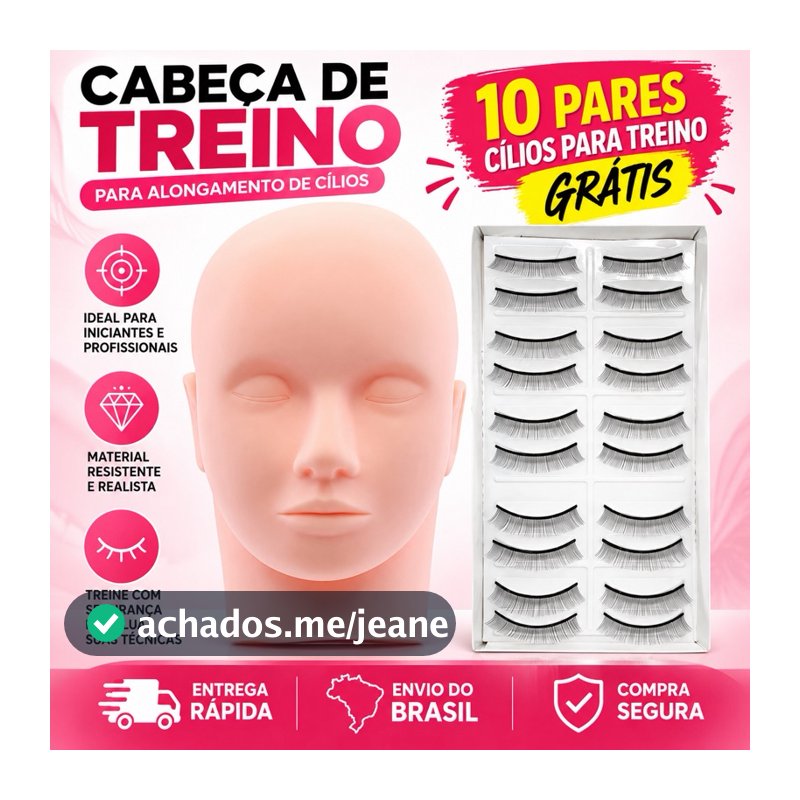 Cabeça Boneca Treino Cílios Rosto Lash Grátis Cílios Envio Imediato
