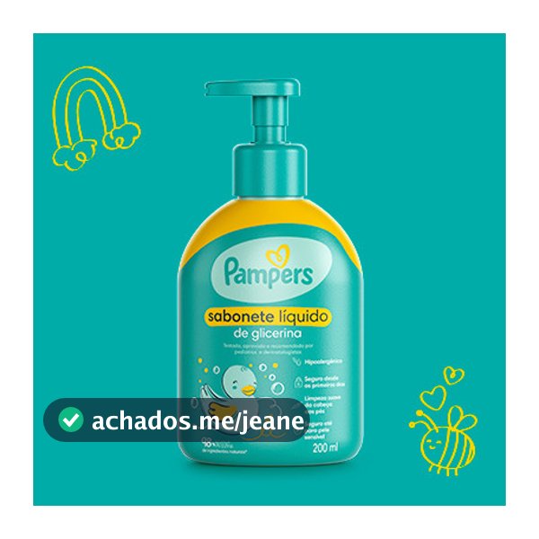 Sabonete Líquido Infantil Pampers Hidratação Suave 200ml