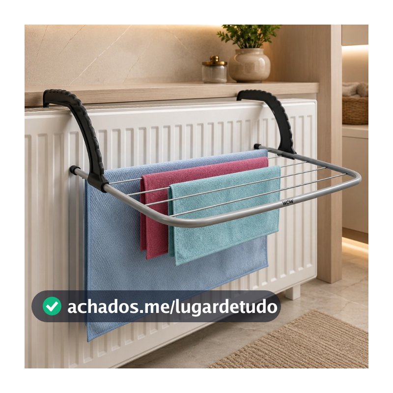 Varal Portátil Para Apartamento Secador De Roupas Prático e Retrátil Para Janela e Parede